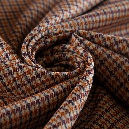 Ткань костюмная 025-14415 бежевый принтованный