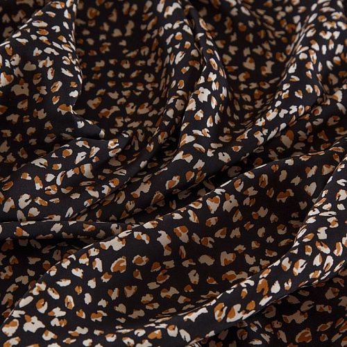 Штапель 069-17027 черный принтованный