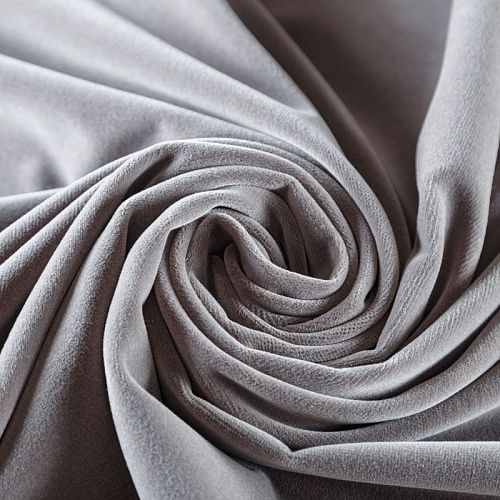 Бархат 002-06317 светло-серый однотонный