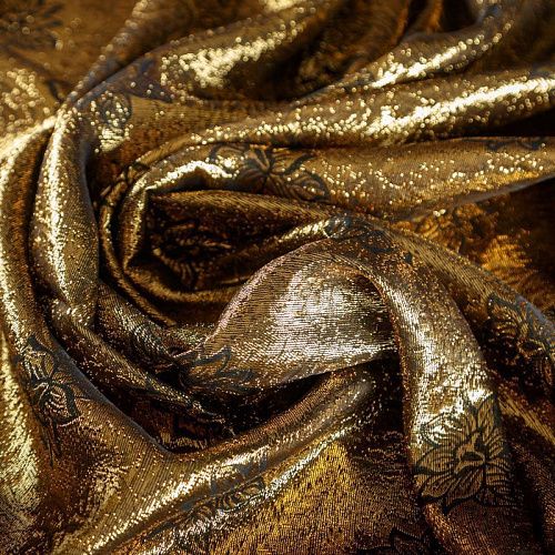 Шелк натуральный с люрексом К30-292 бронзовый