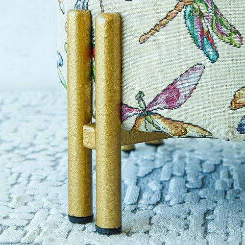 Пуф круглый D 39 см H 48 см гобелен "Стрекозы" 521334 