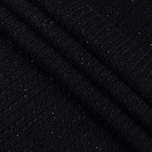 Твид шанель 052-15568 черный однотонный