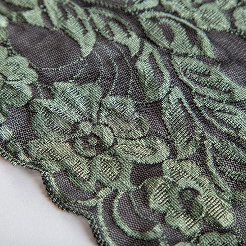 Кружево эластичное 170 мм Ф01-0083 темно-зеленый