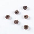 Пуговица с проколами 15 мм пластик 496804 темно-коричневый 