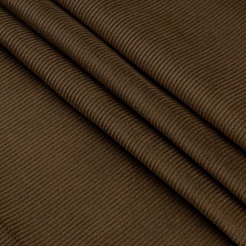 Вельвет стрейч 008-20767 оливково-коричневый однотонный
