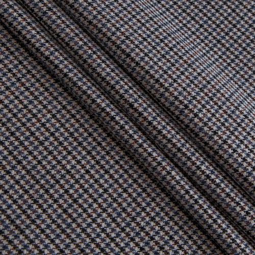 Ткань костюмная 025-14420 песочный принтованный