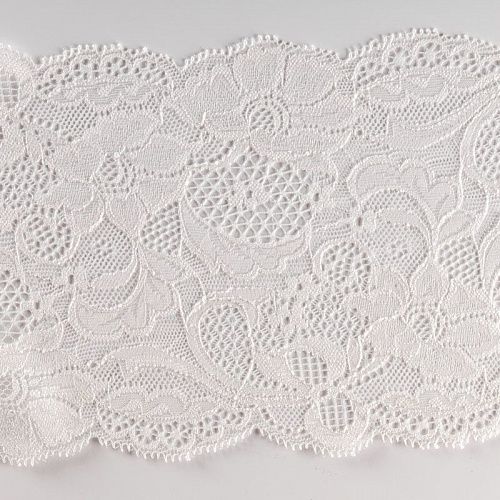 Кружево эластичное 140 мм Ф01-0304 белый