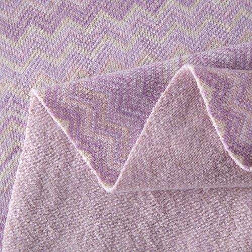 Трикотаж шерстяной вязаный Missoni 056-19777 молочно-сиреневый