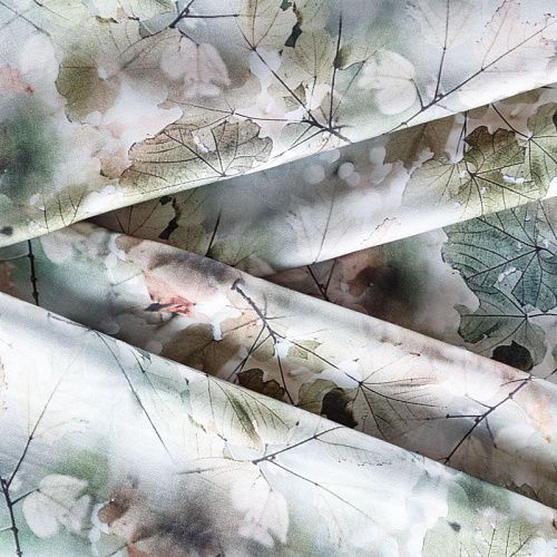 Шелк-штапель 069-05314 светло-зеленый принтованный