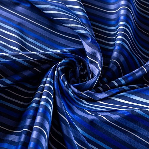 Ткань плательно-рубашечная 049-01081 синий принтованный