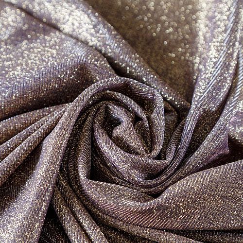 Трикотаж с люрексом 056-06045 баклажановый однотонный