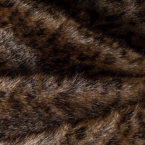 Мех искусственный К36-171 коричневый принтованный