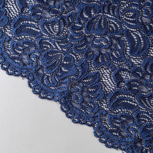 Гипюр К33-679 синий однотонный