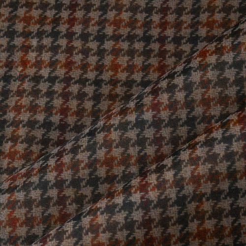 Ткань курточная 033-11977 бежевый принтованный