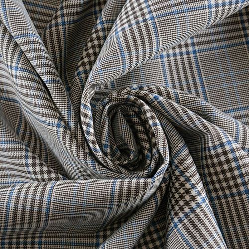 Ткань костюмная 025-11978 серый принтованный