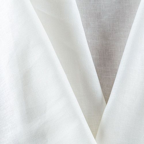 Лен-вискоза 035-08426 молочный однотонный