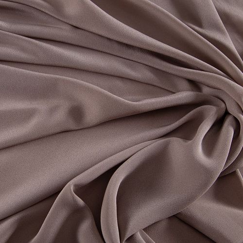 Крепдешин шелковый 028-20288 серо-бежевый