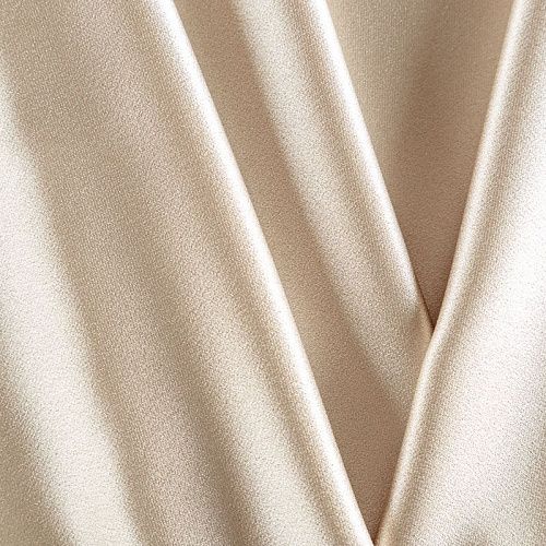 Кади креп-атлас 001-06593 белое золото однотонный