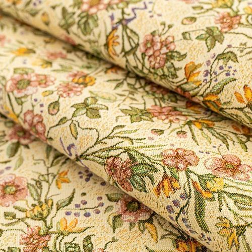 Гобелен гостиный 513-02-20 песочный весенние цветы