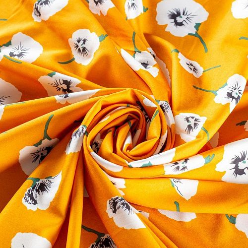 Вискоза "Лоренцо" 036-01572 охра принтованный