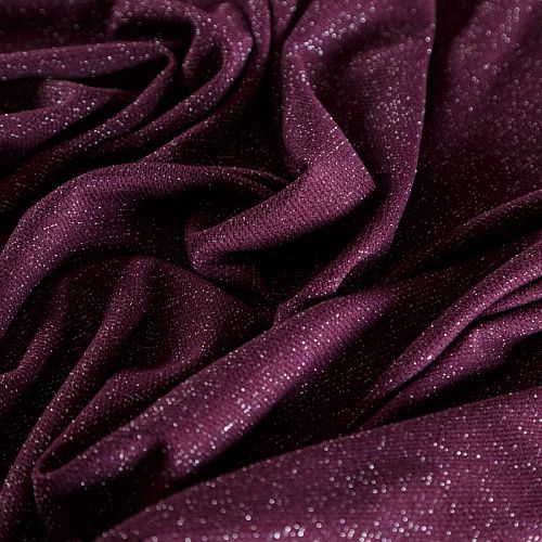 Трикотаж с напылением 056-03839 винный однотонный
