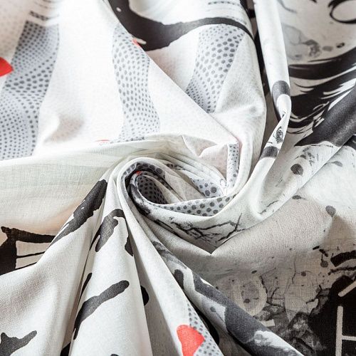 Перкаль ш.220 см 007-03517 белый принтованный