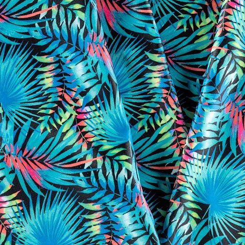 Лайкра К33-479 черный принтованный