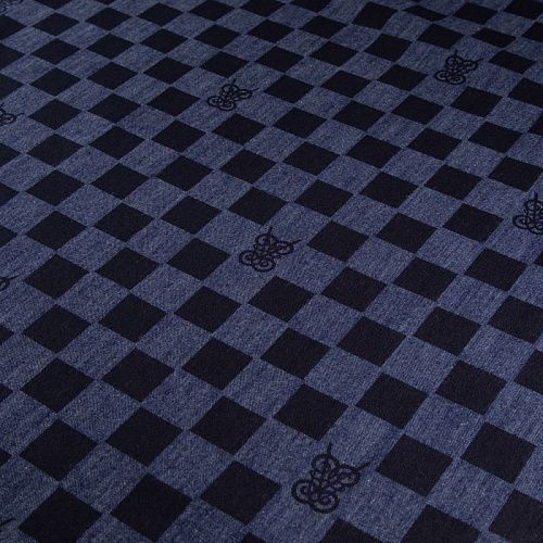 Джинс стрейч 015-20390 синий принтованный