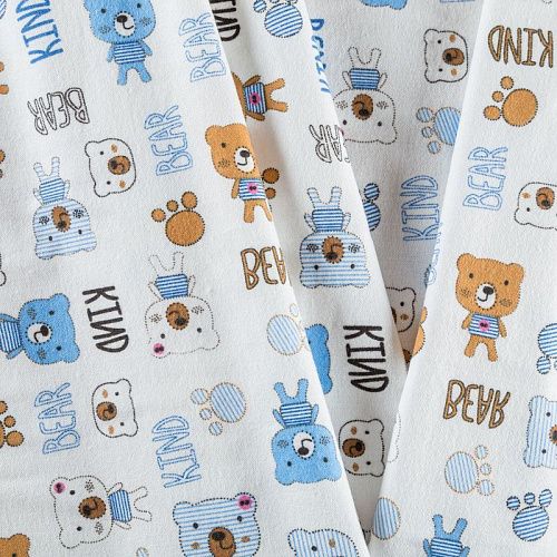 Фланель 060-03547 белый принтованный