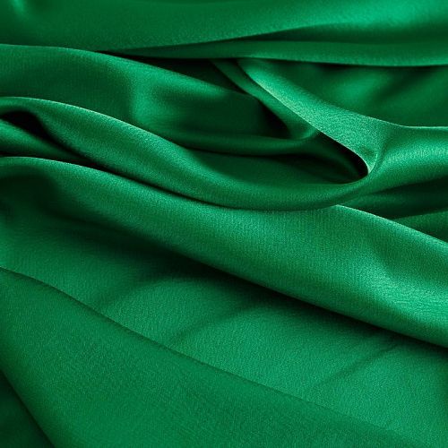 Креп-атлас Versace 001-16442 зеленый однотонный