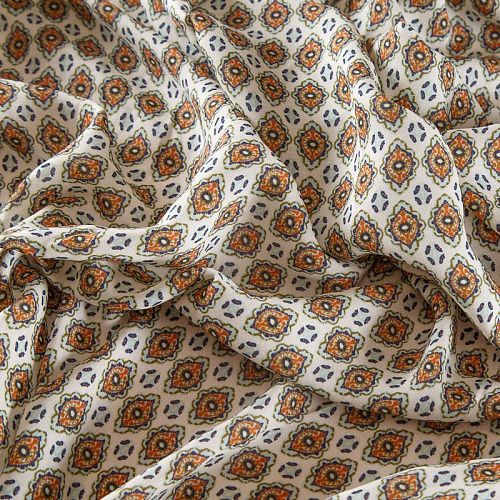 Штапель 069-16638 молочный принтованный