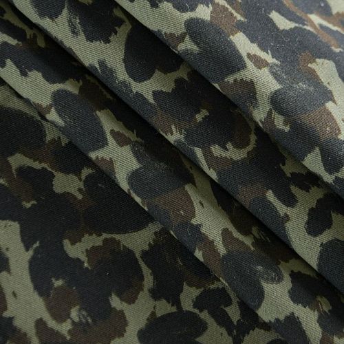 Коттон стрейч 063-12057 зеленый принтованный