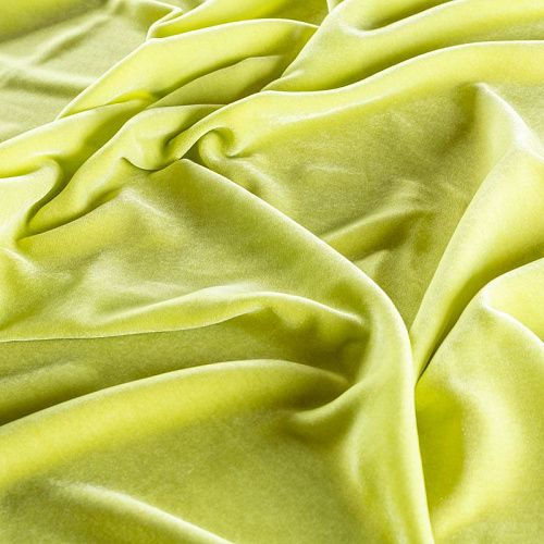 Бархат 002-01190 лаймовый однотонный