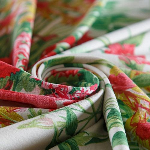 Трикотаж 056-15057 белый принтованный