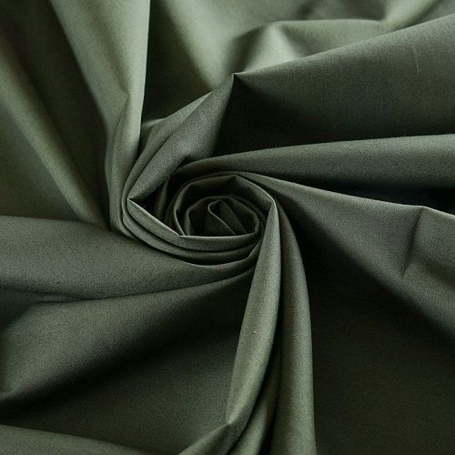 Поплин 063-12098 бутылочный зеленый однотонный