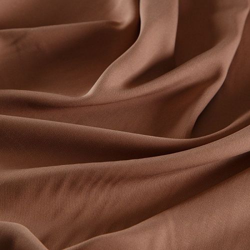 Твил-штапель 069-12792 коричневый однотонный