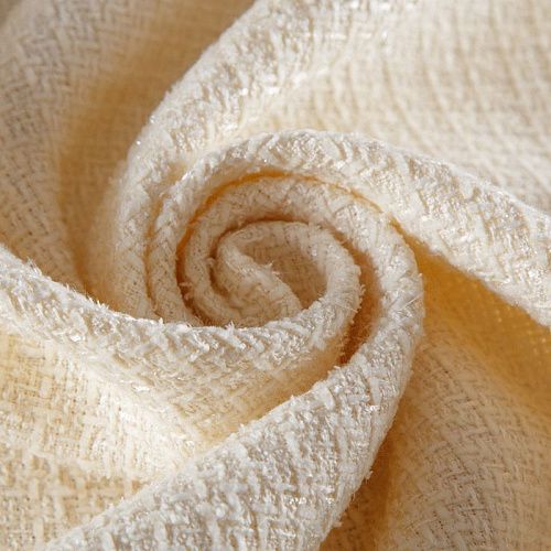 Твид шанель 052-15565 молочный однотонный