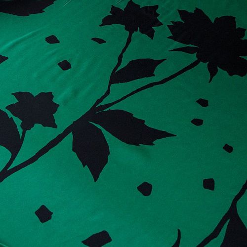 Шелк-штапель 069-16533 зеленый принтованный