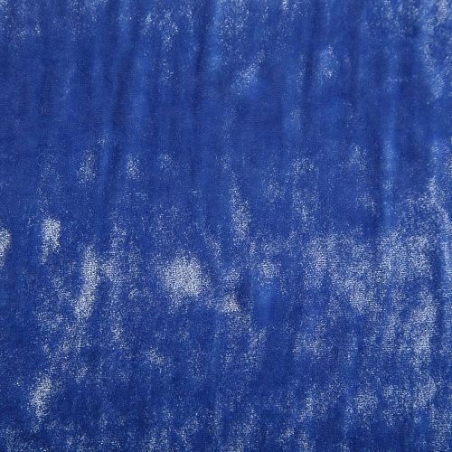 Бархат шелковый 002-17716 сине-голубой однотонный