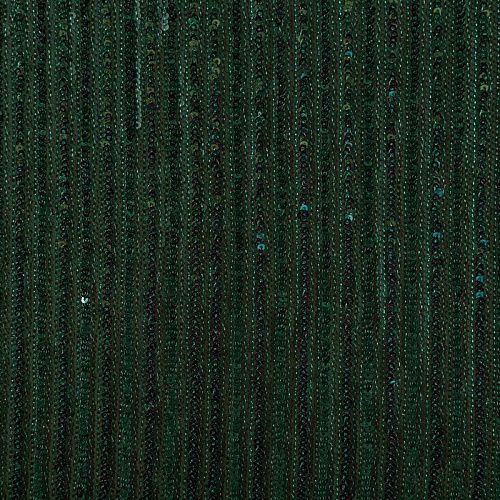 Ткань с пайетками 055-04128 темно-зеленый однотонный