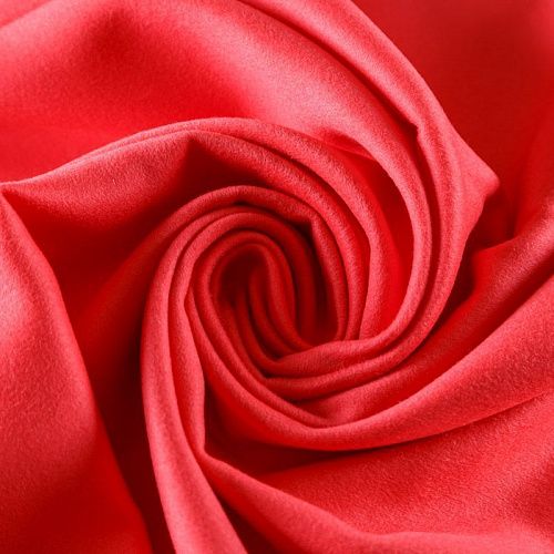 Кашемир 022-09395 кораллово-красный однотонный