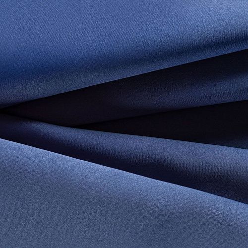 Ткань портьерная сатин h-305 см 16-02-00326 темно-синий однотонный