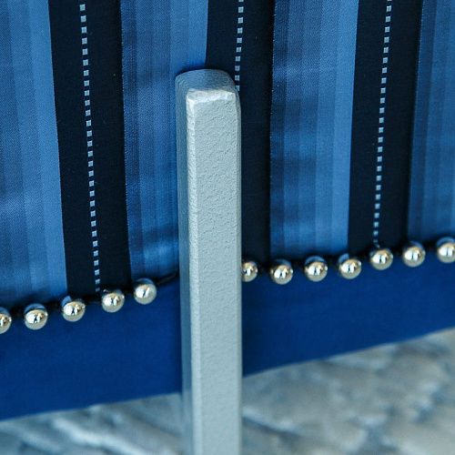 Пуф квадратный 44х44 см H 50 см темно-синий бархат 521352 