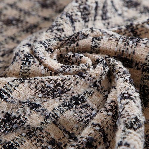 Твид Chanel 052-19136 пудра/черный