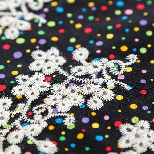 Шитье 067-07611 черный принтованный