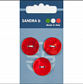 Пуговицы SANDRA 20,5 мм пластик 3 шт CARD054 красный