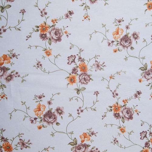 Тюль вуаль без утяжелителя 03-01-13786 белый принтованный