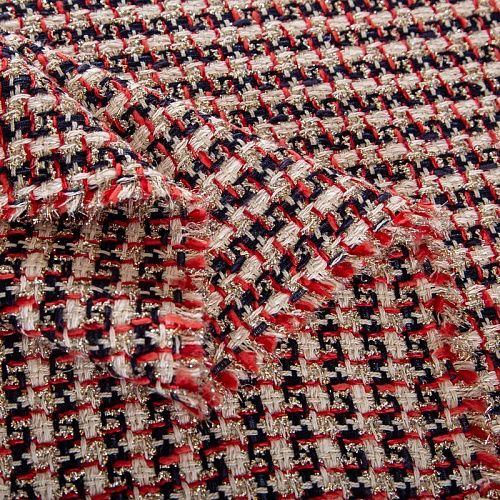 Твид с люрексом Gucci 052-19635 молочный мультиколор