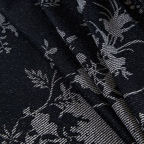 Коттон стрейч 063-17025 черный принтованный