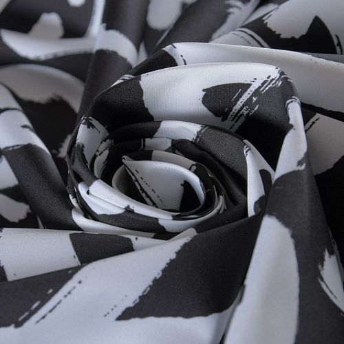 Тафта 051-11736 черный принтованный